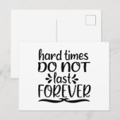 Harde tijden duren niet eeuwig briefkaart (Voorkant / Achterkant)
