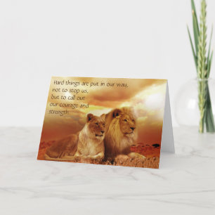 Harde tijden, moed & Sterke Citaat Kaart