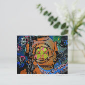 "Harde tijden voor het Briefkaart Aquanaut" (Staand voorkant)