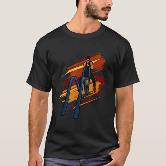 Harde training voor Battle Rope T-shirt (Voorkant)
