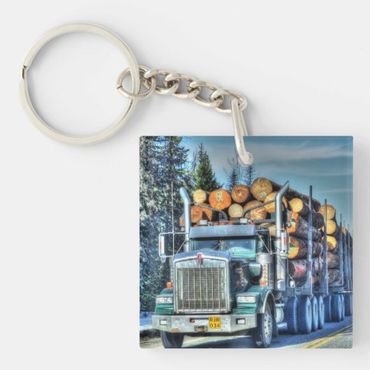 Harde transporthandleiding voor vrachtwagenchauffe sleutelhanger (voorkant)