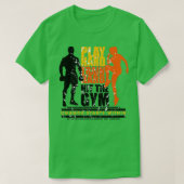Harde trein hard slaan op de gym t-shirt (Design voorkant)