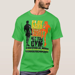 Harde trein hard slaan op de gym t-shirt