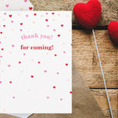 Harde Valentijn Thema Baby shower Hartelijk dank Bedankkaart