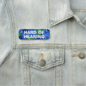 Harde van het gehoor Blauwe Tropische Bladeren Bad Naamplaatje (In situ)