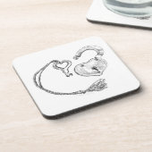 Harde vergrendeling en sleutel bier onderzetter (Linkerzijde)