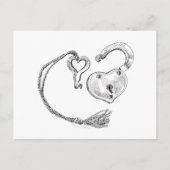 Harde vergrendeling en sleutel briefkaart (Voorkant)