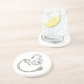 Harde vergrendeling en sleutel zandsteen onderzetter (Zijkant)