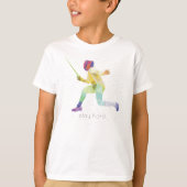 Harde vingerafdruk origami afspelen t-shirt (Voorkant)