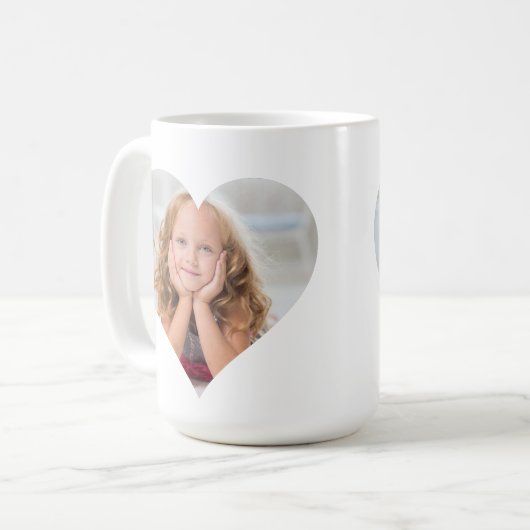 Harde vorm Foto Aangepaste Sjabloon Cadeaus Koffiemok (Voorkant links)