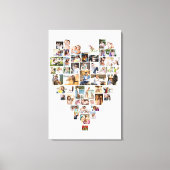 Harde vorm Foto Collage 51 Afbeeldingen Wit Canvas Afdruk (Voorkant)