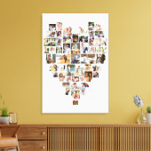 Harde vorm Foto Collage 51 Afbeeldingen Wit Canvas Afdruk (Insitu (Woonkamer))