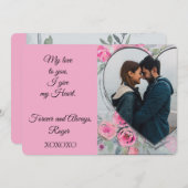 Harde vorm Foto Valentijnse  Flat Holiday Kaart (Voorkant / Achterkant)