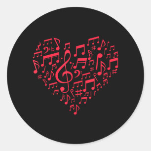Harde vorm Musical Notes Music Lovers Valentijnse  Ronde Sticker