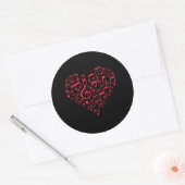 Harde vorm Musical Notes Music Lovers Valentijnse  Ronde Sticker (Envelop)