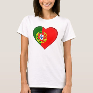 Harde vorm van de vlag van Portugal T-shirt