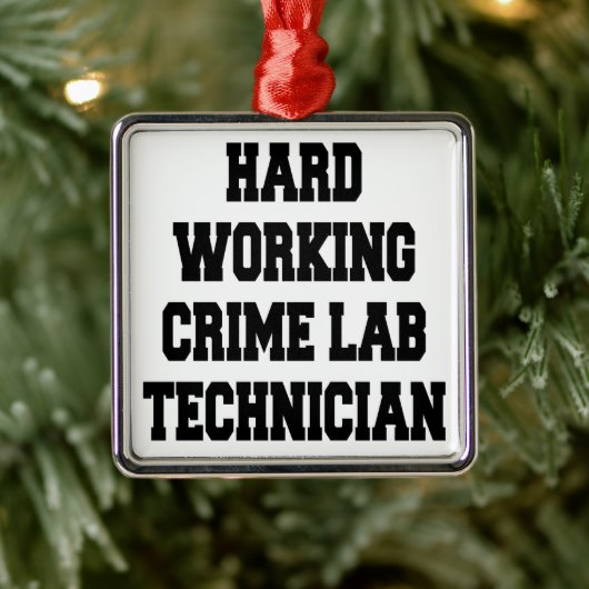Harde werkcriminaliteit Lab-technicus Metalen Ornament (Boom)