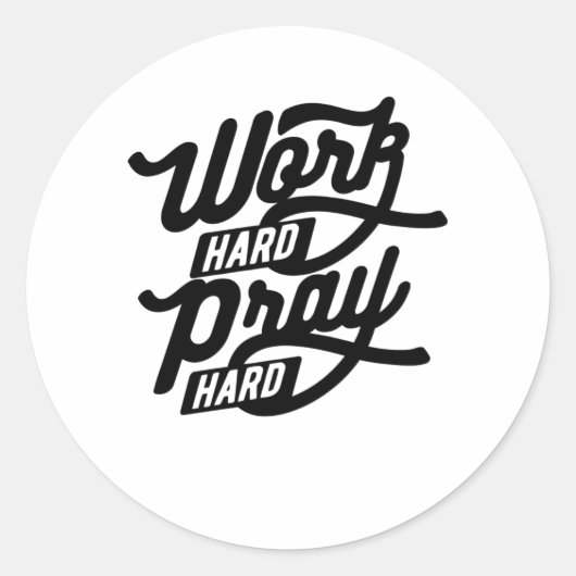 Harde werkdruk ronde sticker (Voorkant)