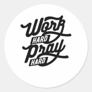 Harde werkdruk ronde sticker