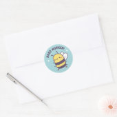 Harde werker Schattigee bijenpositieve beloning Ronde Sticker (Envelop)