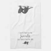 Harde werkfretten theedoek (Verticaal)