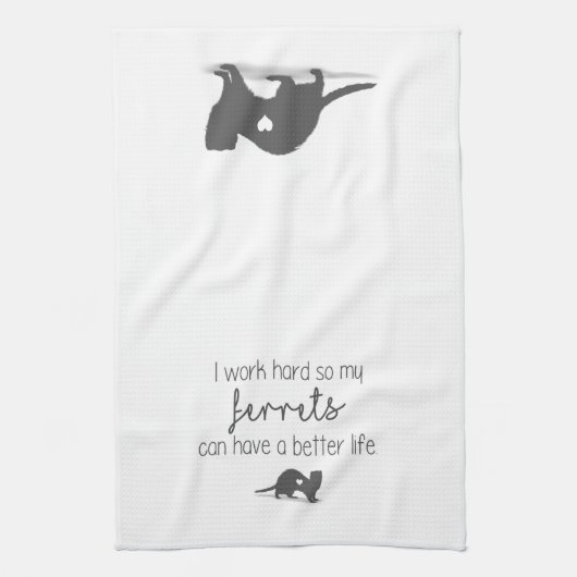 Harde werkfretten theedoek (Verticaal)