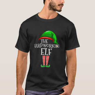 Harde werkgroep Elf Family Matching Group Kerstmis T-shirt