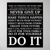 Harde werkmanifest poster (Voorkant)