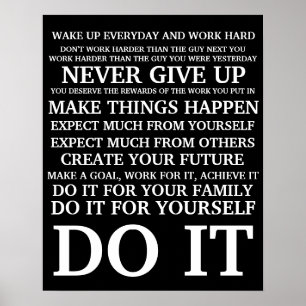 Harde werkmanifest poster