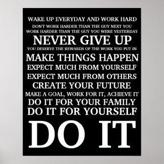 Harde werkmanifest poster