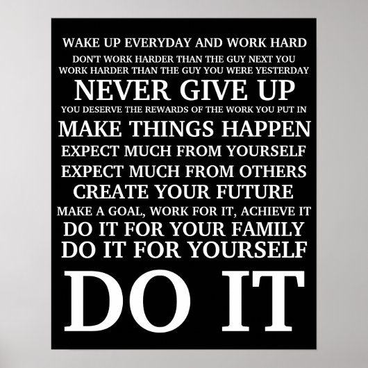 Harde werkmanifest poster (Voorkant)