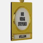 Harde werkondernemer verguld banner ornament (Rechts)