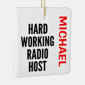 Harde werkradio-hostaangepast keramisch ornament (Rechts)