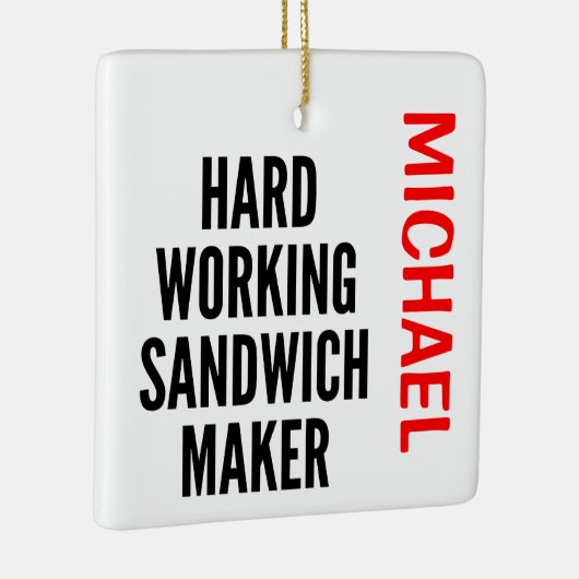 Harde werksandwich Maker CUSTOM Keramisch Ornament (Rechts)