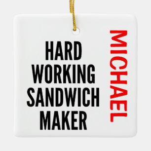 Harde werksandwich Maker CUSTOM Keramisch Ornament