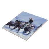 "Harde winter" Westerne kunst van WHD Koerner Tegeltje (Zijkant)