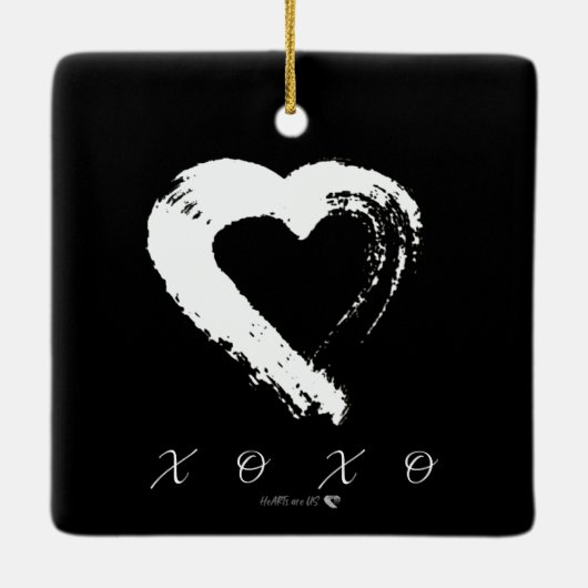 Harde XOXO-Ornament Keramisch Ornament (Achterkant)