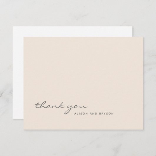 Harde, zachte kleur Hartelijk dank Bedankkaart (Voorkant / Achterkant)