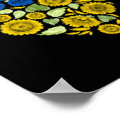 Harde zonnebloem oekraïne Ik sta bij Oekraïne Peac Poster (Hoek)