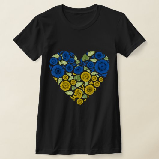 Harde zonnebloem oekraïne Ik sta bij Oekraïne Peac T-shirt (Laagn)