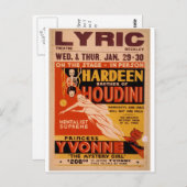 Hardeen broer van Houdini, 'Het Mystery Girl' Briefkaart (Voorkant / Achterkant)