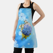 Harden van blauwe Waterverf Hydrangeas All-Over-Pr Schort (Insitu)
