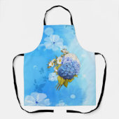 Harden van blauwe Waterverf Hydrangeas All-Over-Pr Schort (Voorkant)