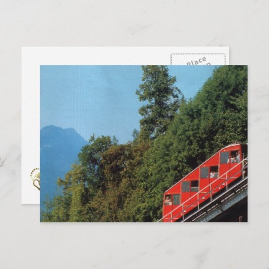 Harder Kulm Funicular Railway, Interlaken 1 Briefkaart (Voorkant / Achterkant)