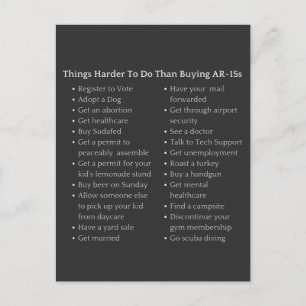 Harder te doen dan een AR-15 Pro Pistool controle  Briefkaart