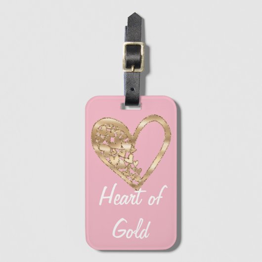 Harder van goud bagagelabel (Voorkant (verticaal))