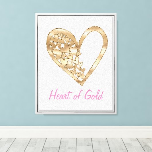 Harder van goud canvas afdruk (Insitu (Houten vloer))
