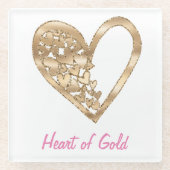 Harder van goud glazen onderzetter (Voorkant)