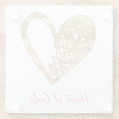 Harder van goud glazen onderzetter (Achterkant)