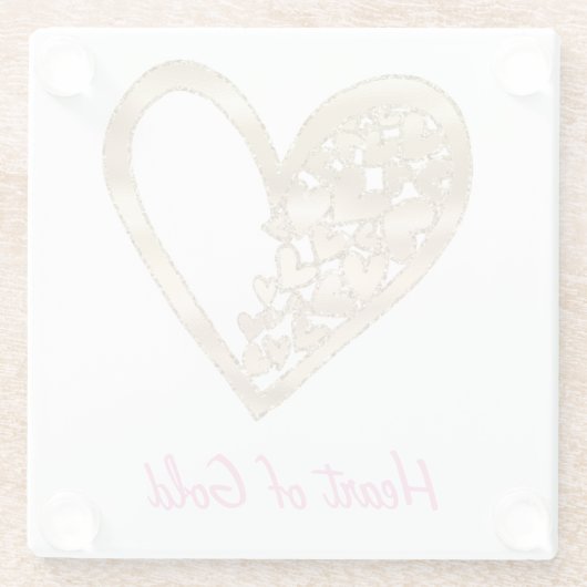 Harder van goud glazen onderzetter (Achterkant)